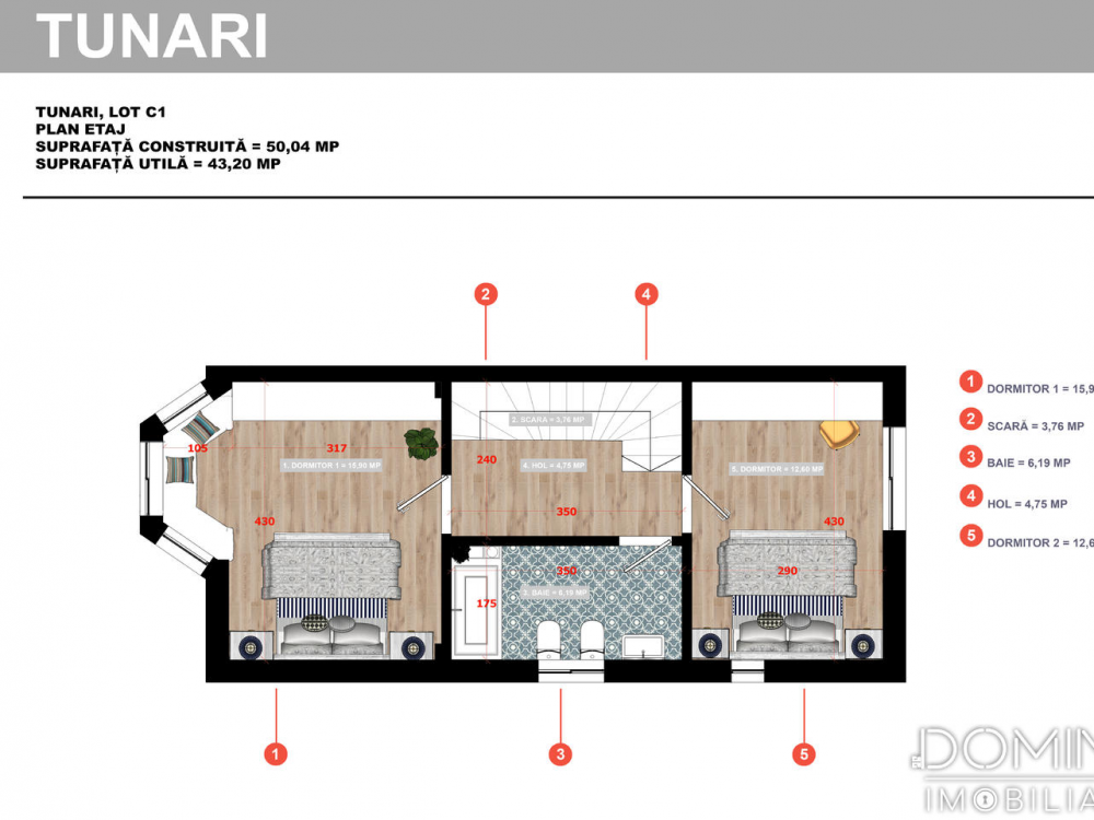 Vila cuplata la calcan, Tunari British Residence